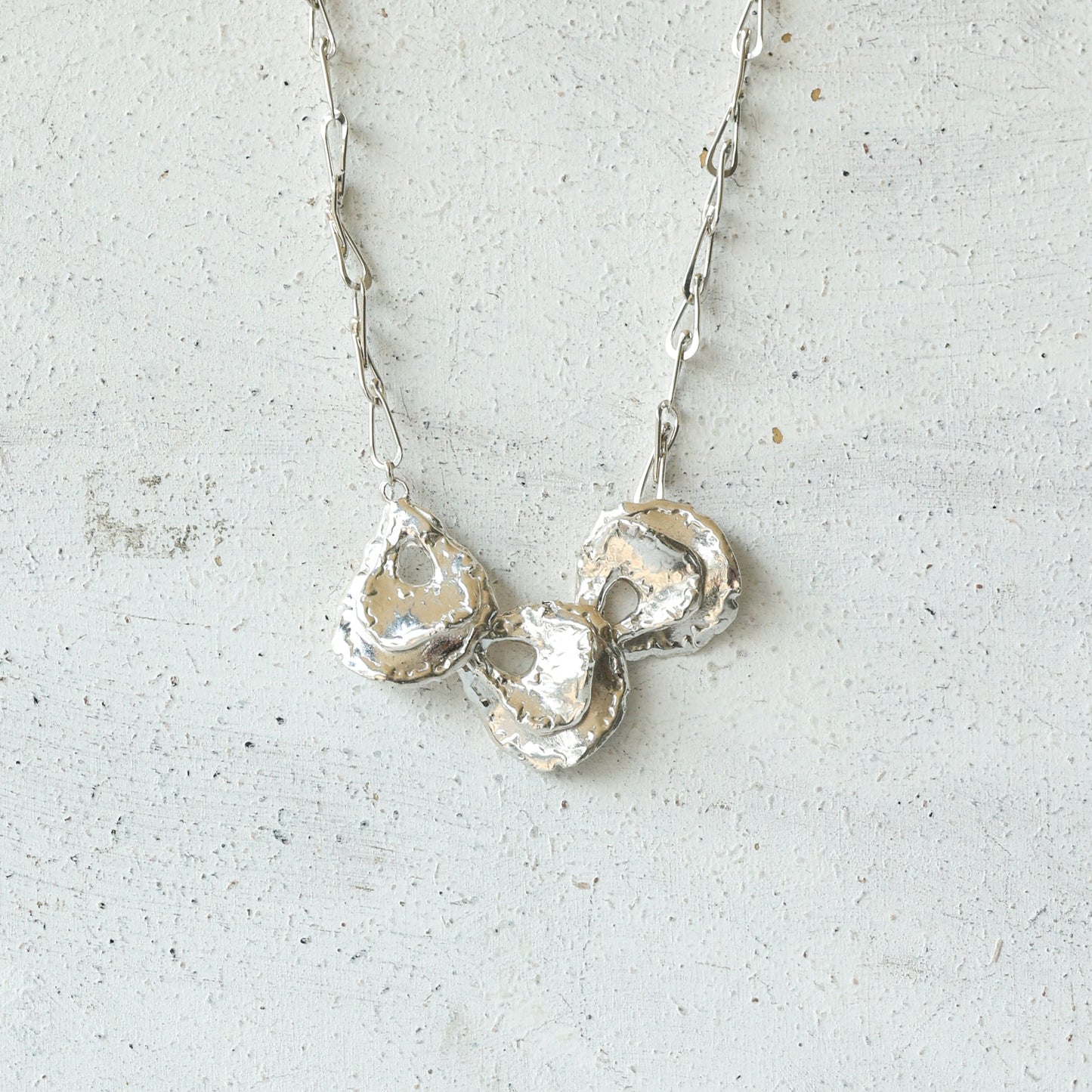 Eastern Oyster Trio Necklace