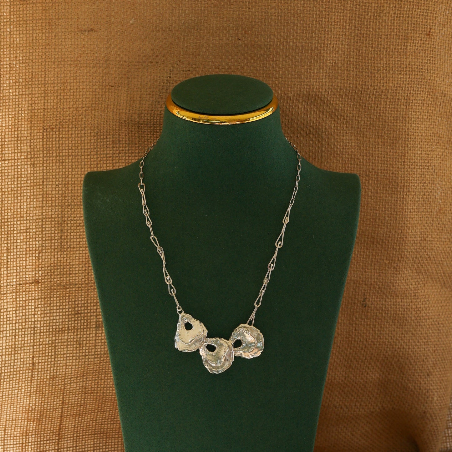 Eastern Oyster Trio Necklace