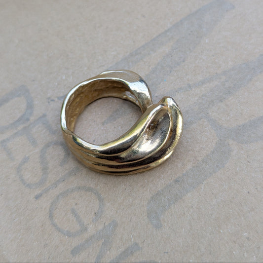 Wave Ring - Silver or Bronze
