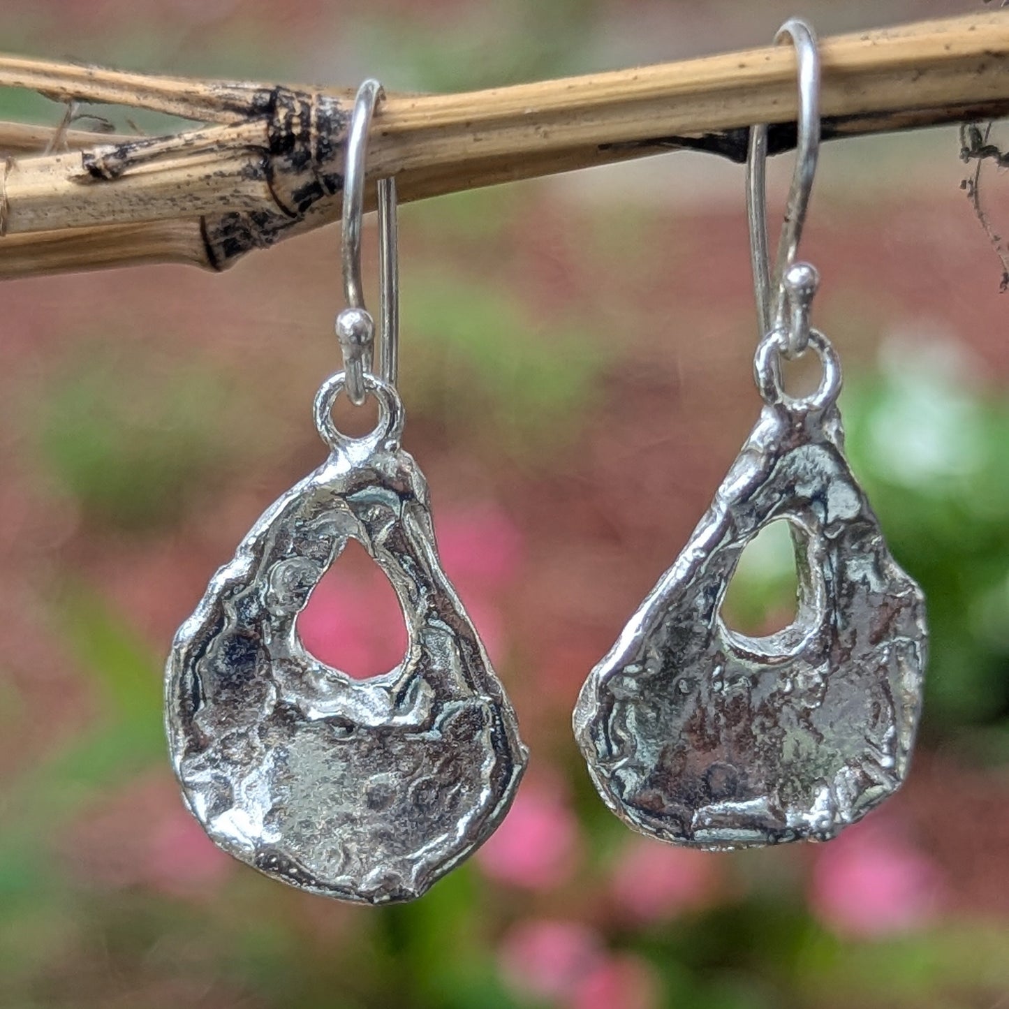 Oyster Earrings - Small Silver
