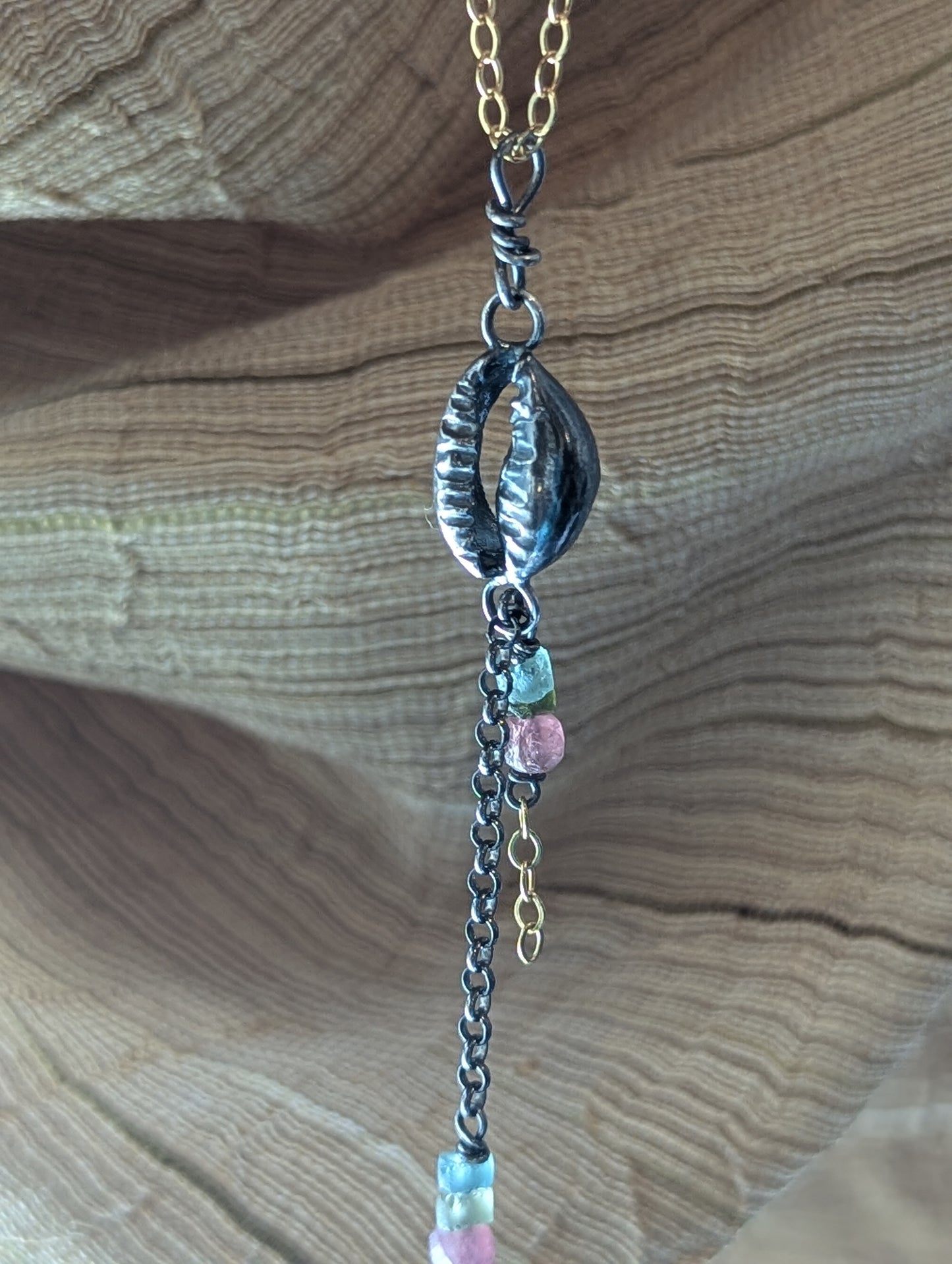 Cowrie Necklace -  Silver and gold-filled II